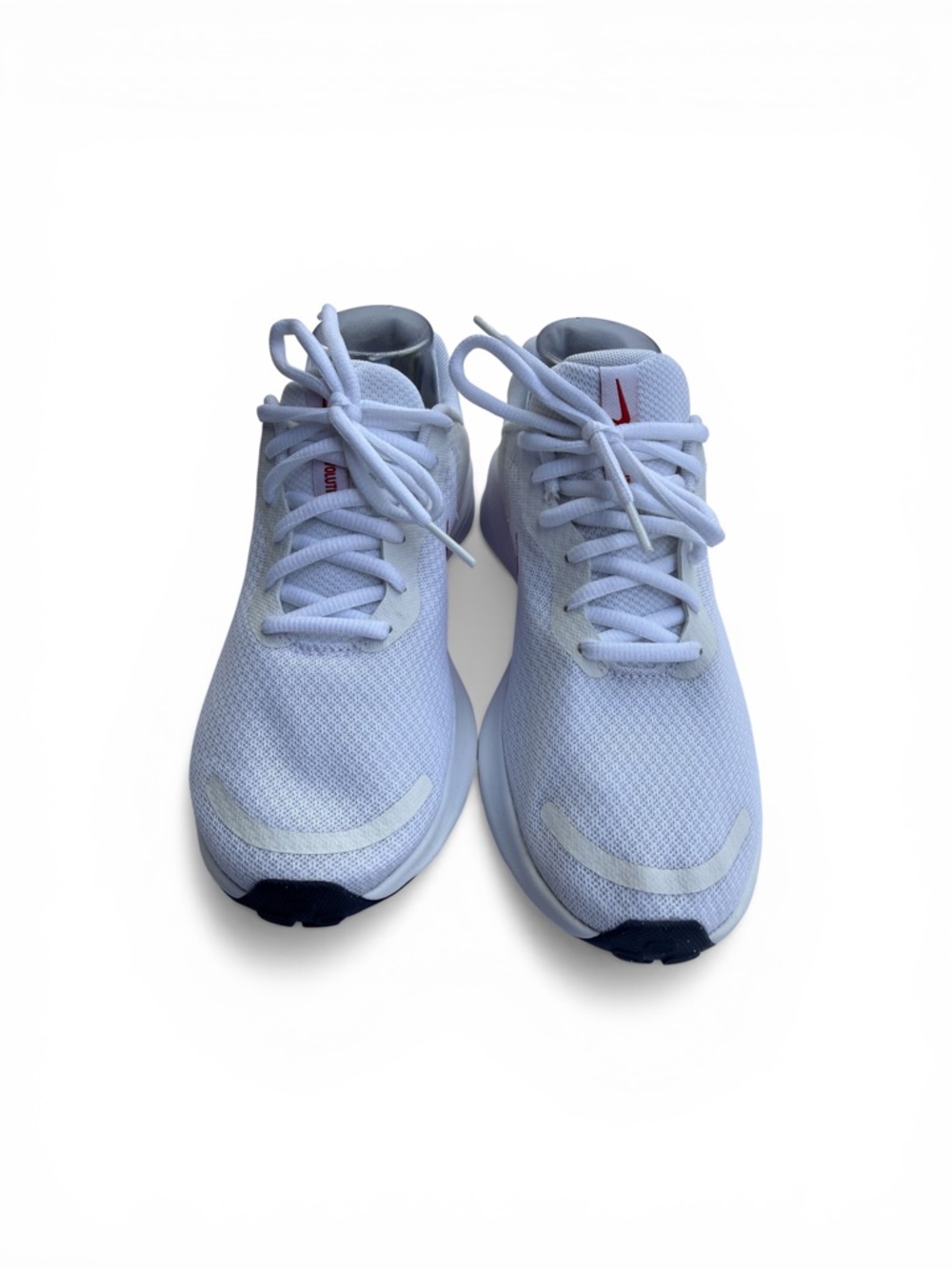 Nike Revolution Running Shoes White Red Swoosh Women’s US 6.5 Athletic Sneakers